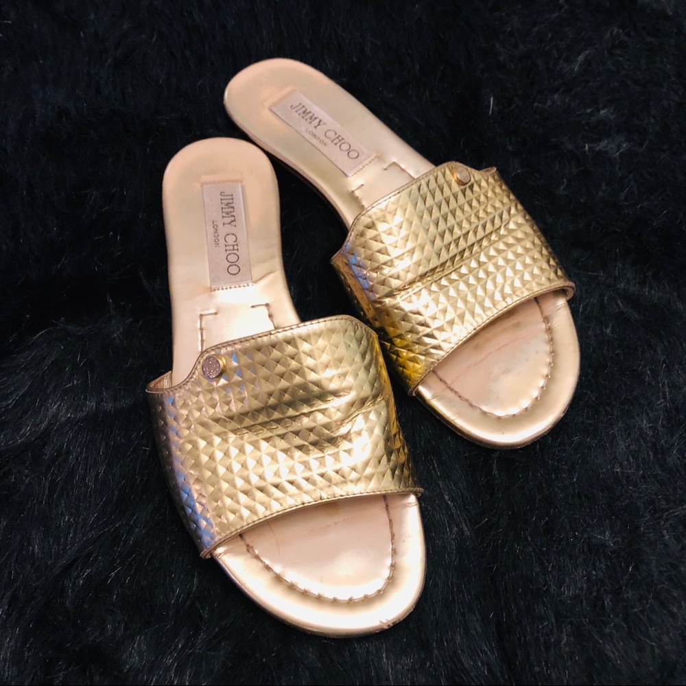Jimmy Choo Gold Sandals